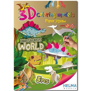 3D kolorowanka - Świat dinozaurów