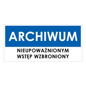 ARCHIWUM, niebieski - płyta PVC 1 mm 190x90 mm