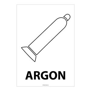 ARGON, naklejka 148x210 mm