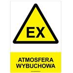 ATMOSFERA WYBUCHOWA - znak BHP, naklejka A4