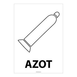 AZOT, naklejka 148x210 mm