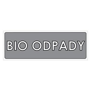 BIO ODPADY, naklejka 290x100 mm