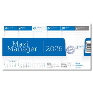 Biurkowy kalendarz 2026 - Maximanager niebieski