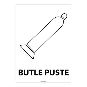 BUTLE PUSTE, naklejka 148x210 mm