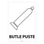 BUTLE PUSTE, naklejka 148x210 mm