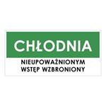 CHŁODNIA, zielony - płyta PVC 1 mm 190x90 mm