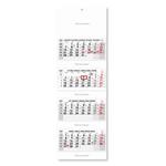 Czteromiesięczny kalendarz Kvatro składany polski 2027 - szary