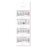 Czteromiesięczny kalendarz Kvatro składany polski ze spiralą 2027 - szary