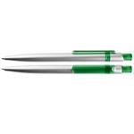 Długopis ABAR - srebrny/zielony