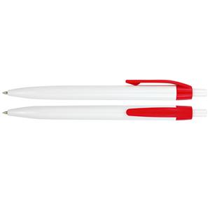 Długopis ANDELE - biały/czerwony