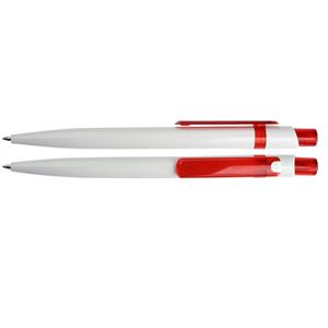 Długopis BABBIT - biały/czerwony