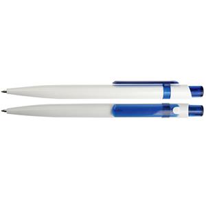 Długopis BABBIT - biały/niebieski