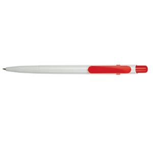 Długopis BRAVO - biały/czerwony