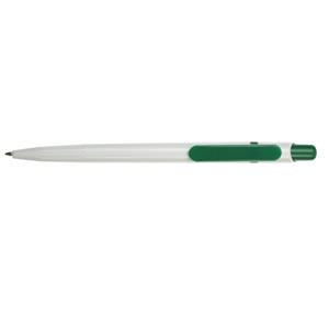 Długopis BRAVO - biały/zielony
