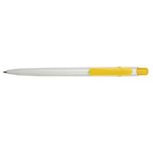 Długopis BRAVO - biały/żółty