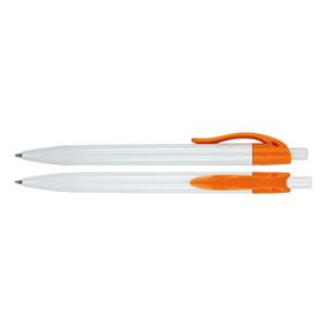 Długopis EDATH - biały/pomarańczowy