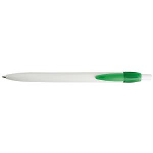 Długopis ELMO - biały/zielony