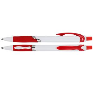 Długopis FEDORA - biały/czerwony