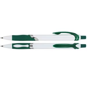 Długopis FEDORA - biały/zielony