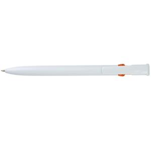Długopis HIRTA - biały/pomarańczowy