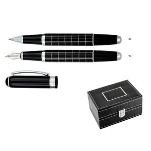 Długopis i pióro FOUNROLL w zestawie upominkowym - czarny