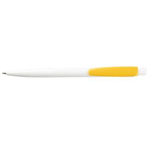 Długopis NANCY - biały/żółty