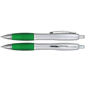 Długopis PHAETON - srebrny/zielony