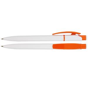 Długopis THADE - biały/pomarańczowy
