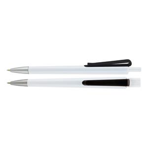 Długopis TRISHA - biały/czarny