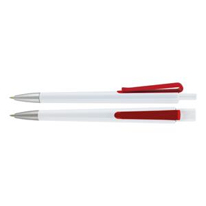 Długopis TRISHA - biały/czerwony