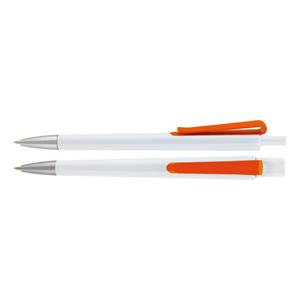 Długopis TRISHA - biały/pomarańczowy
