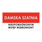 DAMSKA SZATNIA, płyta PVC 1 mm 190x90 mm