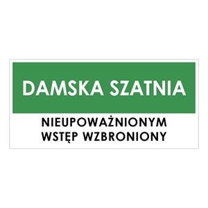 DAMSKA SZATNIA, zielony - płyta PVC 2 mm 190x90 mm