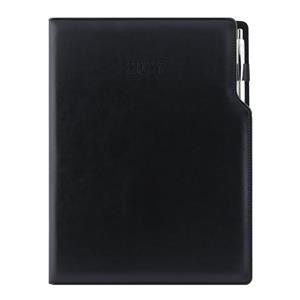 Diář GEP s propiskou denní A4 2027 - černá/černý vnitřek