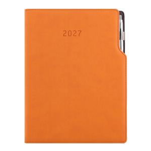 Diář GEP s propiskou denní A4 2027 - oranžová