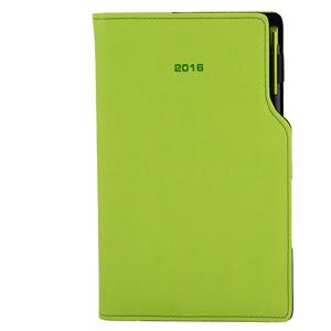 Diary Gap with ballpoint weekly pocket 2016 Slovak - light green