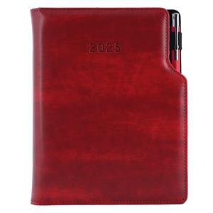 Diary GEP with ballpoint weekly special A5 2025 - bordeaux