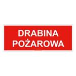 Drabina pożarowa - znak, płyta PVC 1 mm 210x80 mm