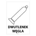 DWUTLENEK WĘGLA, płyta PVC 2 mm, 148x210 mm