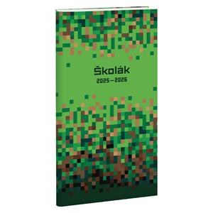 Dwutygodniowy pamiętnik kieszonkowy 2025/2026 uczeń Pixel