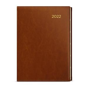 Dzienny kalendarz książkowy 2022 Ctirad - Premier A5 - brązowy