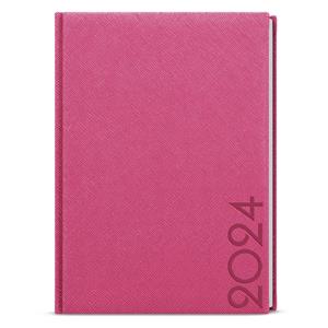 Dzienny kalendarz książkowy 2024 David Tora A5 - różowy