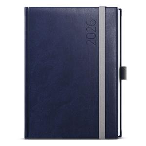 Dzienny kalendarz książkowy 2026 David Reno A5 - niebieski