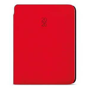 Dzienny kalendarz książkowy 2026 David Softy A5 - czerwony