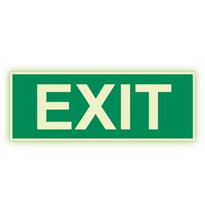 EXIT - fotoluminescencyjny znak, płyta PVC 2 mm 200x75 mm