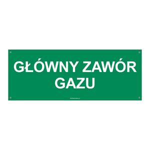 GŁÓWNY ZAWÓR GAZU, płyta PVC 2 mm z dziurkami, 210x80 mm