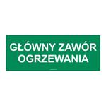 GŁÓWNY ZAWÓR OGRZEWANIA, płyta PVC 2 mm, 210x80 mm