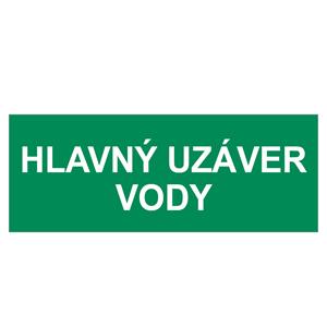 Hlavný uzáver vody, plast 2mm 210 x 80mm