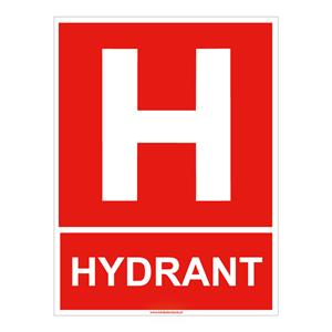 Hydrant - znak, płyta PVC 2 mm 200x150 mm