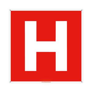 Hydrant - znak z dziurkami, płyta PVC 2 mm 150x150 mm
